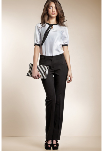 Pantalon à pinces, noir