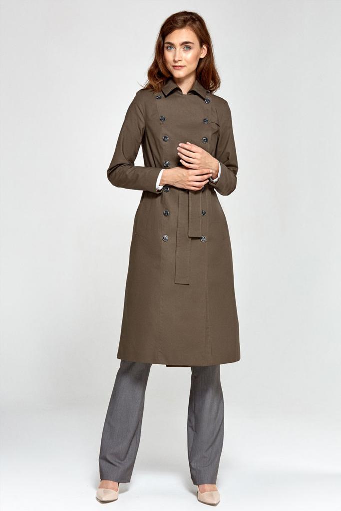 Trench coat vert pour femme